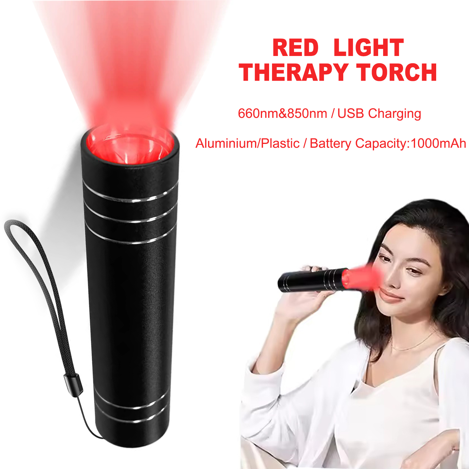 Acne Light Therapy Pen - NEW Red Light Therapy Electric Torch