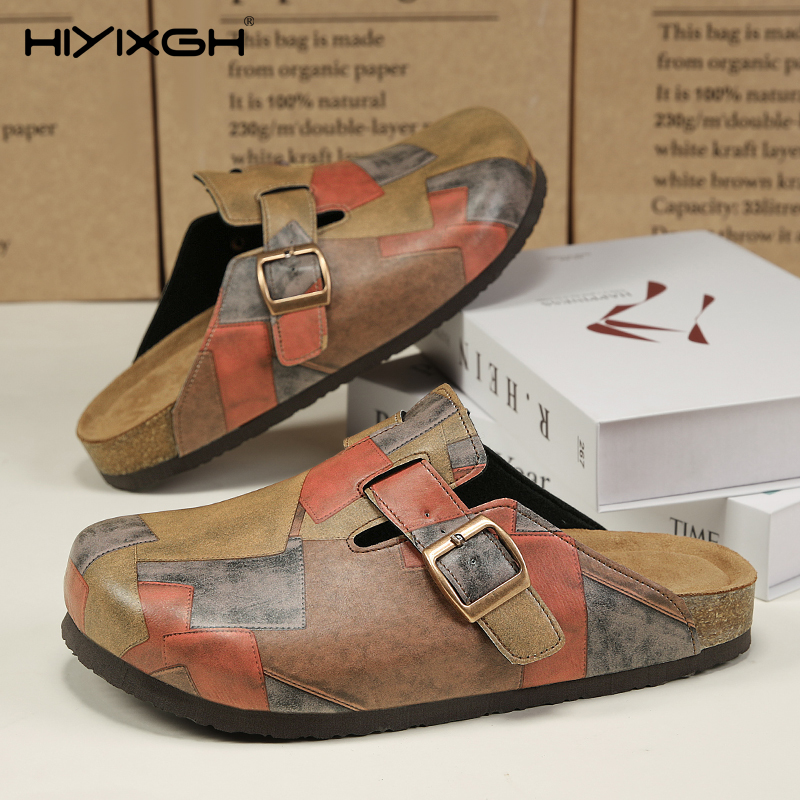 Health & Wellness Animal Hospital - Comfort Cork Leather Slippers for Unisex