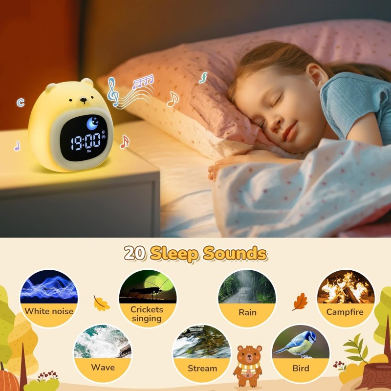 Alarm Clock for Kids Sleep Tra - огляд і ціна White Noise Machine Sleep